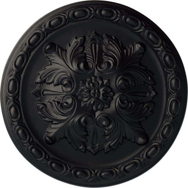 Ekena Millwork Stockport Ceiling Medallion, Hand-Painted Steel Gray, 11 3/4"OD x 3/8"P CM12STSGS - main